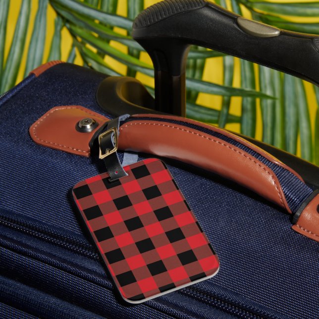 Red & Black Play Luggage Tag Bagagebricka (Framsida Insitu 1)