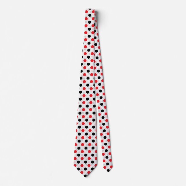 Red Black Polka dots Textile Mönster Design Slips (Framsida)