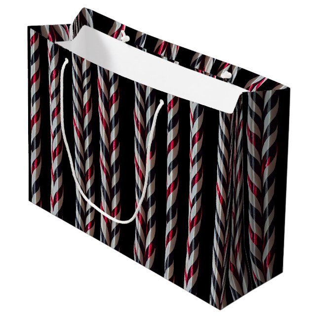 Red & Black Polkagrisars Gothmas Gift Bag (Framsidan Vinklad)