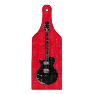 Red Black Pop Art Electric Guitar