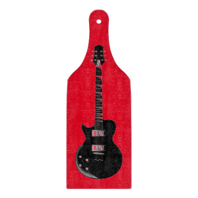 Red Black Pop Art Electric Guitar (Framsidan)