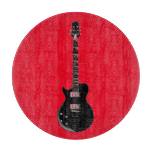 Red Black Pop Art Electric Guitar