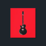 Red Black Pop Art Electric Guitar Canvastryck<br><div class="desc">Bild för musikinstrument - illustrationer</div>