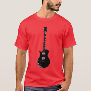 Red Black Pop Art Electric Guitar T Shirt