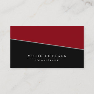 Red Black Professionell Modern med röd Elegant Visitkort