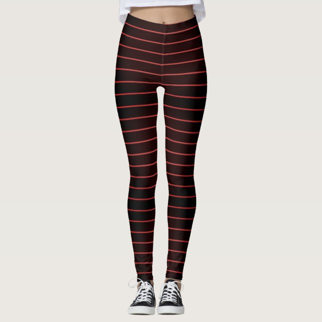 Red Black Rand, Halloween Vampire Leggings (Framsida)