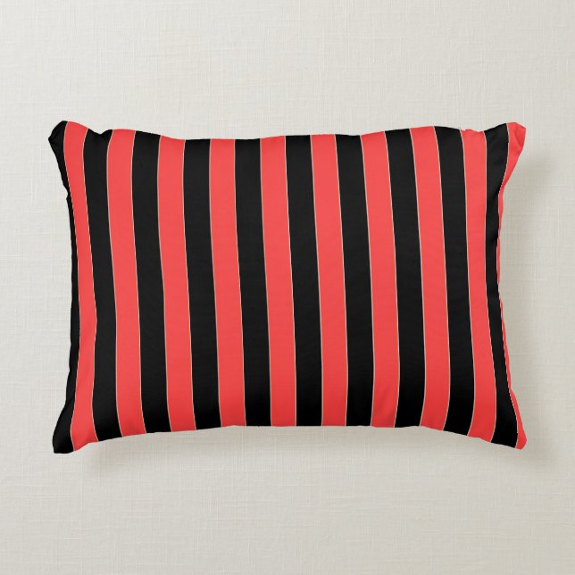 Red Black Rand Prydnadskudde (Framsidan)