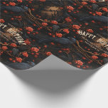 Red Black Ravens Röd ros Mörk Romantic Gothic Presentpapper<br><div class="desc">Papper inslagning av Gothic Ravens Röd ros | Mörk Romantic Gift Wrap. Öka din presenttid ge med min svarta, stiliserade Gothic Ravens Gift Wrap. Bygg upp mörken med vassa hål på brunt grenar, djupa gröntar och ro på grå mörk. Perfekt för födelsedagar, Halloween eller ett romantiskt gotiskt bröllop. Den här...</div>