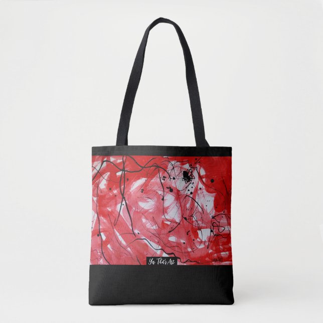 RED&BLACK SCRIBBLE: Tasche Tygkasse (Framsida)