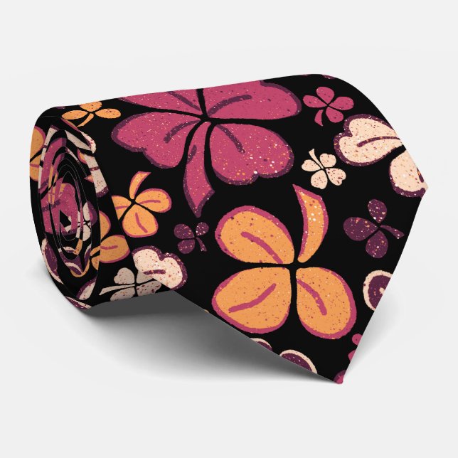 Red Black Shamrocks Klöver St. Patrick's Day Slips (Rullad)