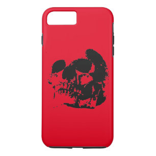 Red Black Skull iPhone 7 Plus Fodral