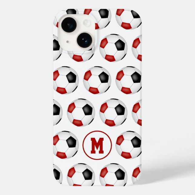 Red Black soccus-bullar sportar mönster (Baksida)