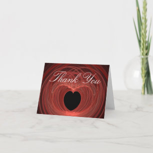 Red Black Spiral Abstrakt Heart Gratitude Template Tack Kort