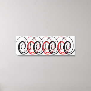 Red & Black Spiral Canvas