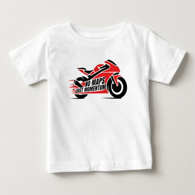 Red Black Sport Motorcycle  T Shirt (Framsida)