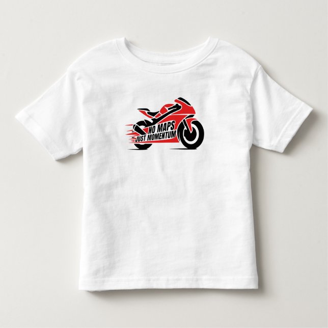 Red Black Sport Motorcycle  T Shirt (Framsida)