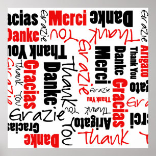 Red Black Tack Ord Cloud Poster
