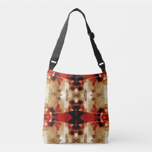 Red Black Tan White Symmetrical Southwest Design Axelväska