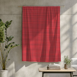 Red Black Tartan Blanket Mysigt Lumberjack Stil Fleecefilt