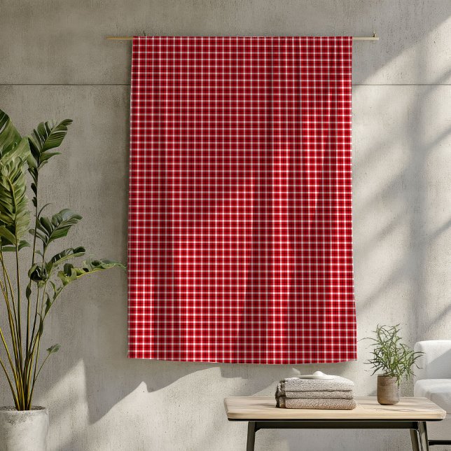 Red Black Tartan Blanket Mysigt Lumberjack Stil Fleecefilt (Red Black Tartan Blanket Cozy Lumberjack Style)
