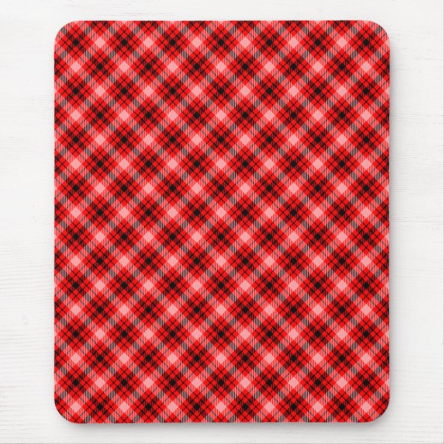 Red Black Tartan Checkered Play Mönster-24899 Musmatta (Framsidan)
