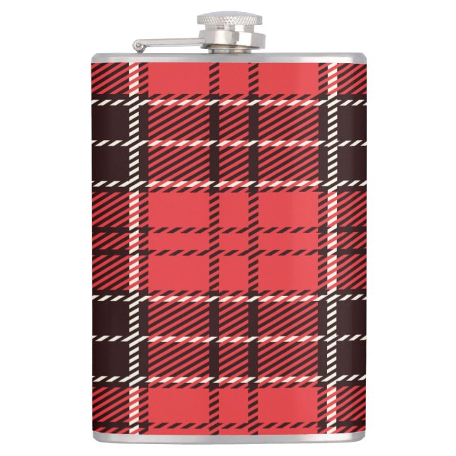 Red & Black Tartan-kolv Fickplunta (Framsidan)