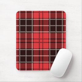 Red & Black Tartan Mouse Pad Musmatta
