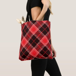 Red Black Tartan Tygkasse