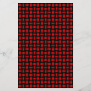 Red Black Weave Mönster Brevpapper