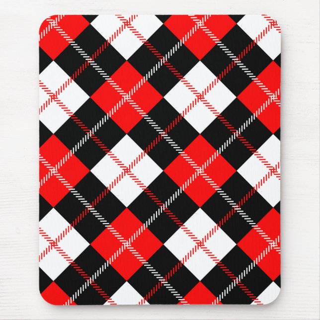 Red Black White Argyle Play Musmatta (Framsidan)