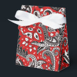 Red Black & White Blommigt Paisley Bohemian Boho Presentaskar<br><div class="desc">anpassningsbarnas presentlådor</div>