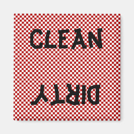 Red Black White Dishwasher Magnet