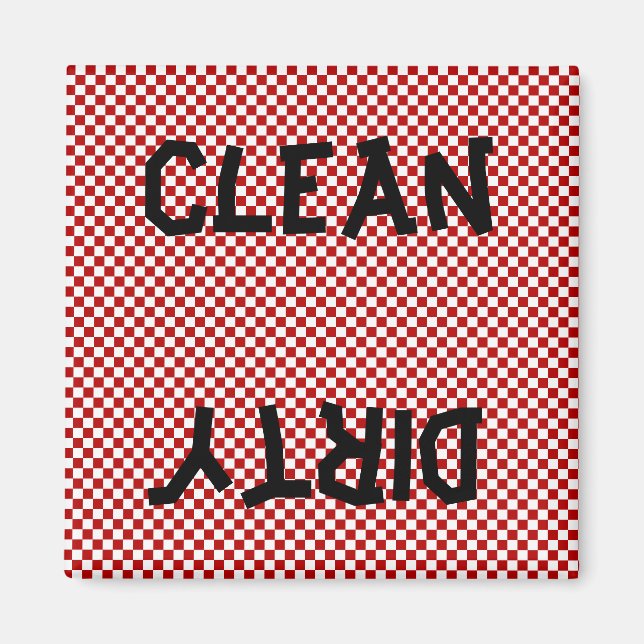 Red Black White Dishwasher Magnet (Framsidan)