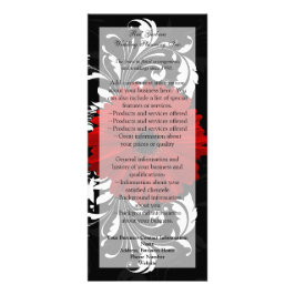 Red, Black, White Gerbera Daisy Menu, Program