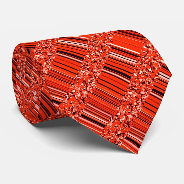 Red Black White Glitter och Rand Fleece Blanket Slips (Rullad)