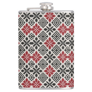 Red Black White Keffiyeh Folk Mönster-kolv Fickplunta