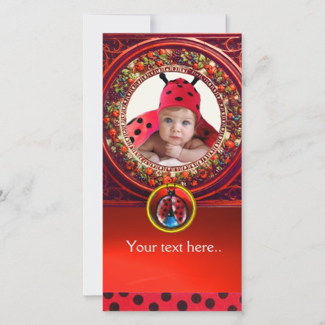 RED BLACK WHITE LADYBUG BABY SHOWER FOTO-MALL (Framsida)