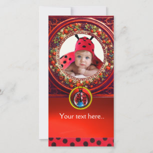 RED BLACK WHITE LADYBUG BABY SHOWER FOTO-MALL