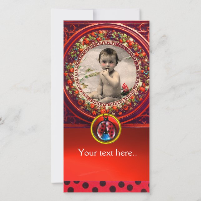 RED BLACK WHITE LADYBUG BABY SHOWER FOTO-MALL (Framsida)