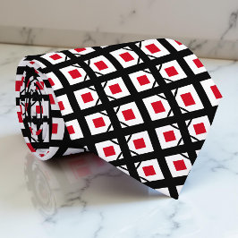 Red Black & White Op Art Geometric Mönster Slips