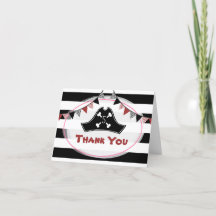 Red Black + White Pirat Birthday Tack