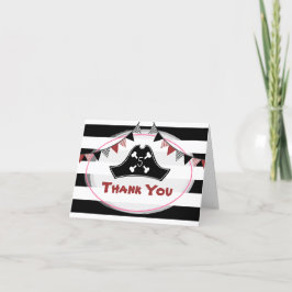 Red Black + White Pirat Birthday Tack