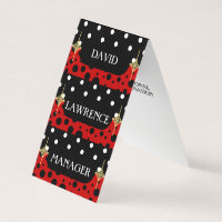 RED BLACK WHITE POLKA DOTS MODERN TRENDIG MANAGER