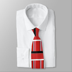 Red Black White Rand Block Mönster Slips