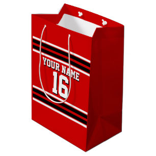 Red Black White Team Jersey Anpassningsbar Number 