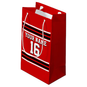 Red Black White Team Jersey Anpassningsbar Number