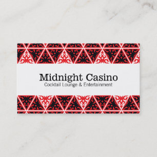 Red Black White Triangles Visitkort