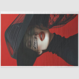 Red Black Women Musik noter Decoupage