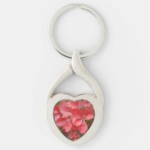 Red Blad Hjärtnyckelring Twisted Heart Silverfärgad Nyckelring