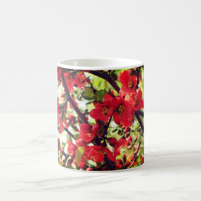 Red Blommar Quince Blommars Kaffemugg (Center)